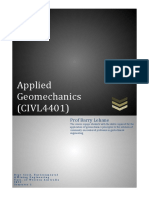 Applied Geomechanics (CIVL4401) : Prof Barry Lehane