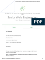 Senior Wells Engineering: Al-Sabah Co. For General Services and Employing Iraqi Manpower Ltd. (SES)