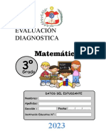 EVALUACIÓN DIAGNOSTICA Matemática 3ero
