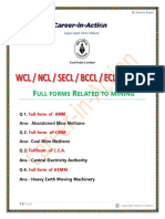 Abbreviation 1 or Fullforms Used in Mines PDF #Careerinaction