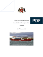 Jökulfell: Casualty Investigation Report CA 91 Loss of The Isle of Man Registered Ship
