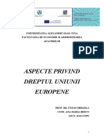 Aspecte Privind Dreptul Uniunii Europene