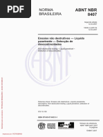 ABNT NBR 8407 Ensaios Não Destrutivos - Líquido Penetrante - Detecção de Descontinuidades