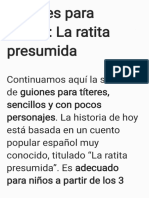 Ratita Presumida - GUIÓN TÍTERE