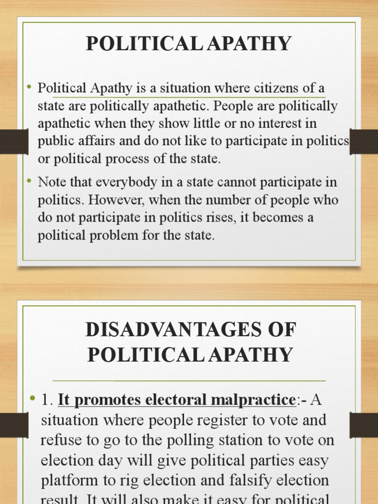 Political Apathy PDF Elections Government
