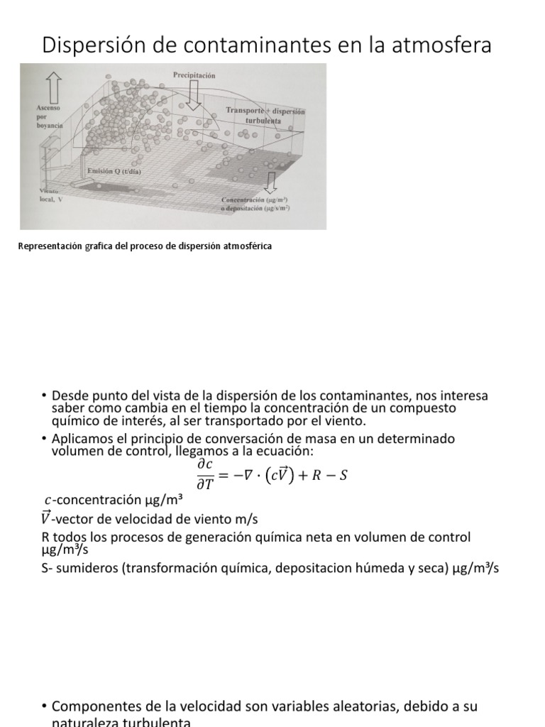 Dispersión de Contaminantes en La Atmosfera Descargar gratis PDF