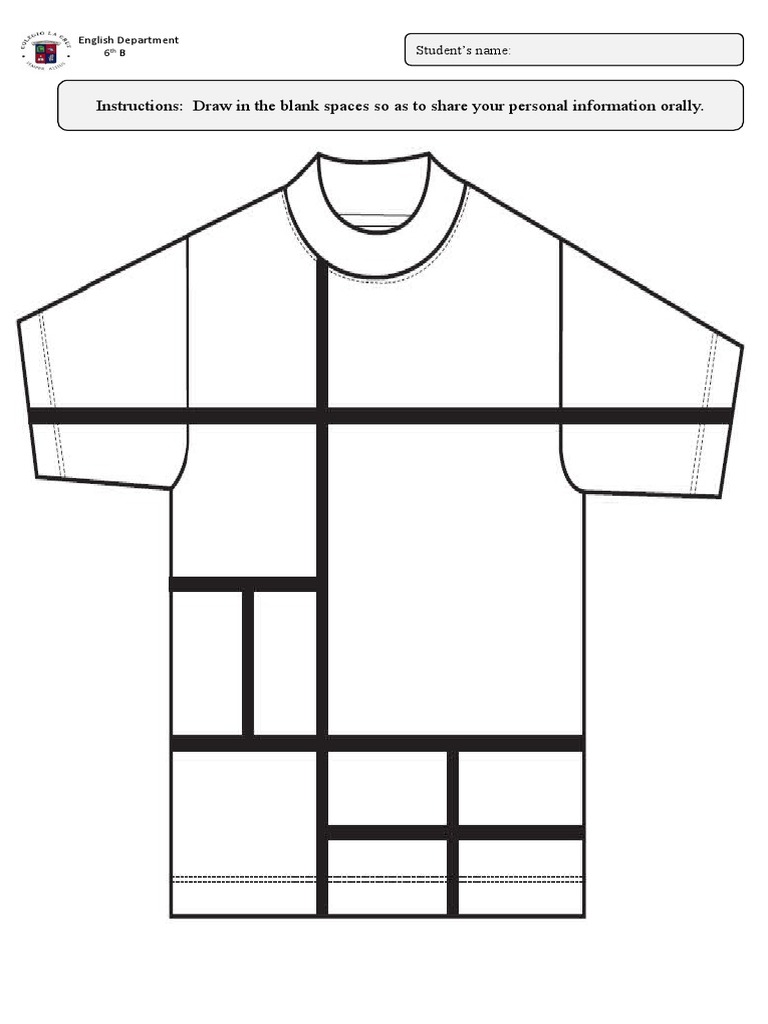 Instructions draw in the blank spaces so as to share your personal