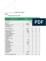 Flujo de Caja Proyectado Mes:: en Miles de Bolívares