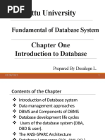 Mettu University: Fundamental of Database System