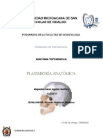Planimetría Anatómica.: Universidad Michoacana de San Nicolas de Hidalgo