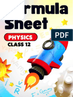 Class 12 Physics Formula Sheet