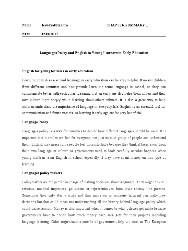 Summary Chapter 1 | PDF | Teachers | Schools