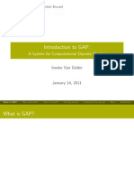 Introduction to Computational Discrete Algebra with GAP