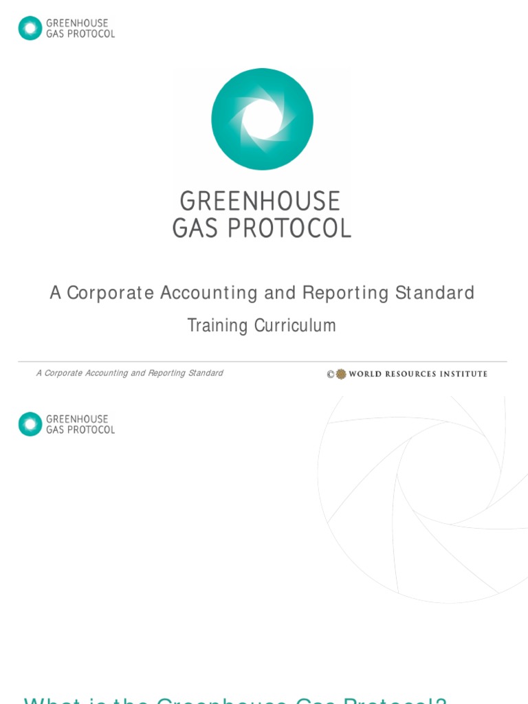 Corporate GHG Accounting Standards Guide | PDF | Greenhouse Gas | Change