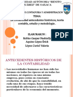 Tema: La Contabilidad Antecedentes Históricos, Teoría Contable, Estudio y Metodología