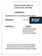 Environmental Chemistry (ENE-213) Course Instructor: Dr. Sofia Baig