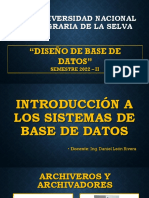 Universidad Nacional Agraria de La Selva: "Diseño de Base de Datos"