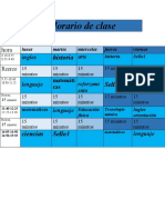 Horario de Clase