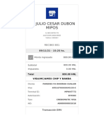 DR Julio Cesar Dubon Mipos: Recibo 801