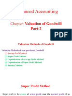 Advanced Accounting: Chapter: Valuation of Goodwill