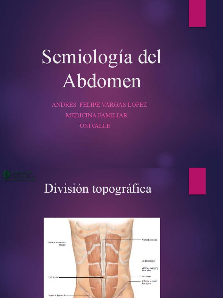 Semiología Del Abdomen: Andres Felipe Vargas Lopez Medicina Familiar ...