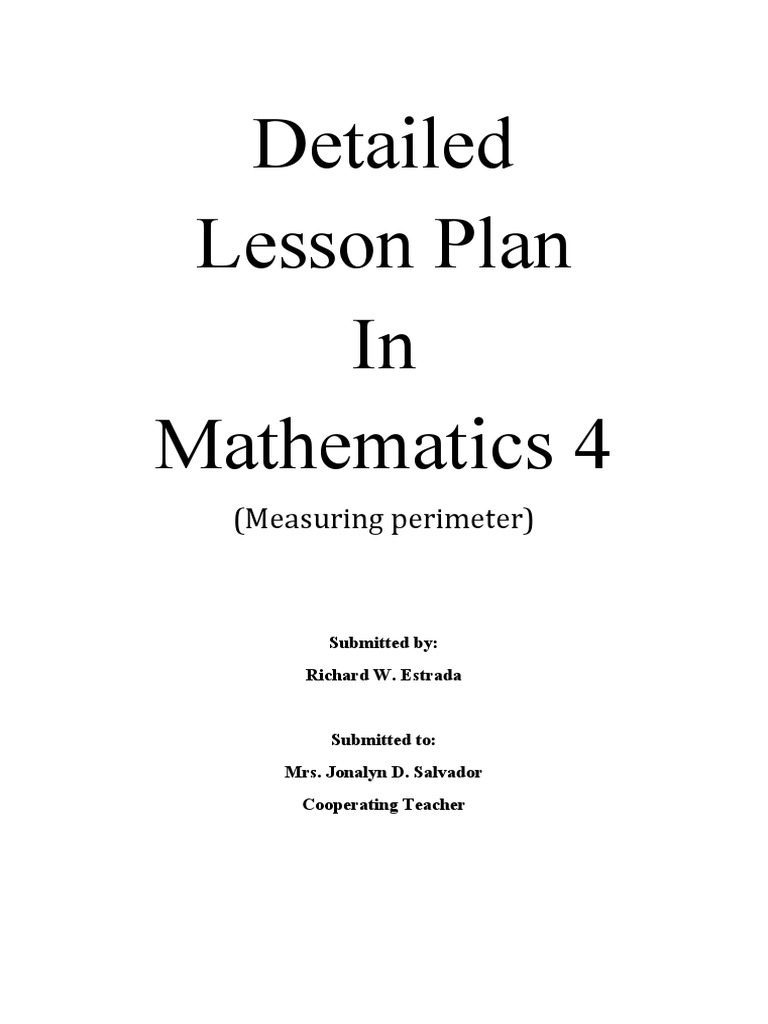 Dlp In Mathematics 4 Edited Pdf Length Teachers