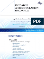 Unidad Iii Tecnicas de Modulacion Analogica: Sistemas de Comunicaciones I