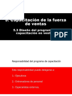 Diseño Del Programa de Capacitación en Ventas.