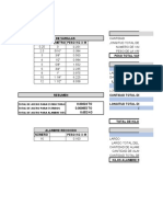 Dimensiones de La Seccion: Total de Acero para Estructura P Total de Acero para Estribos Total de Acero para Alambre Rec