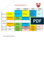 HORARIO DE CLASES 4to. C 2023