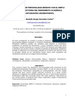 Los Rasgos de Personalidad Medidos Con El Mmpi-Ii en Estudiantes Universitarios