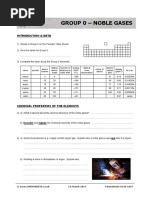 Group 0 - Noble Gases: Introduction & Data