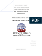 Unidad I. Trabajo en Linea. "Metodos de Pronosticos"