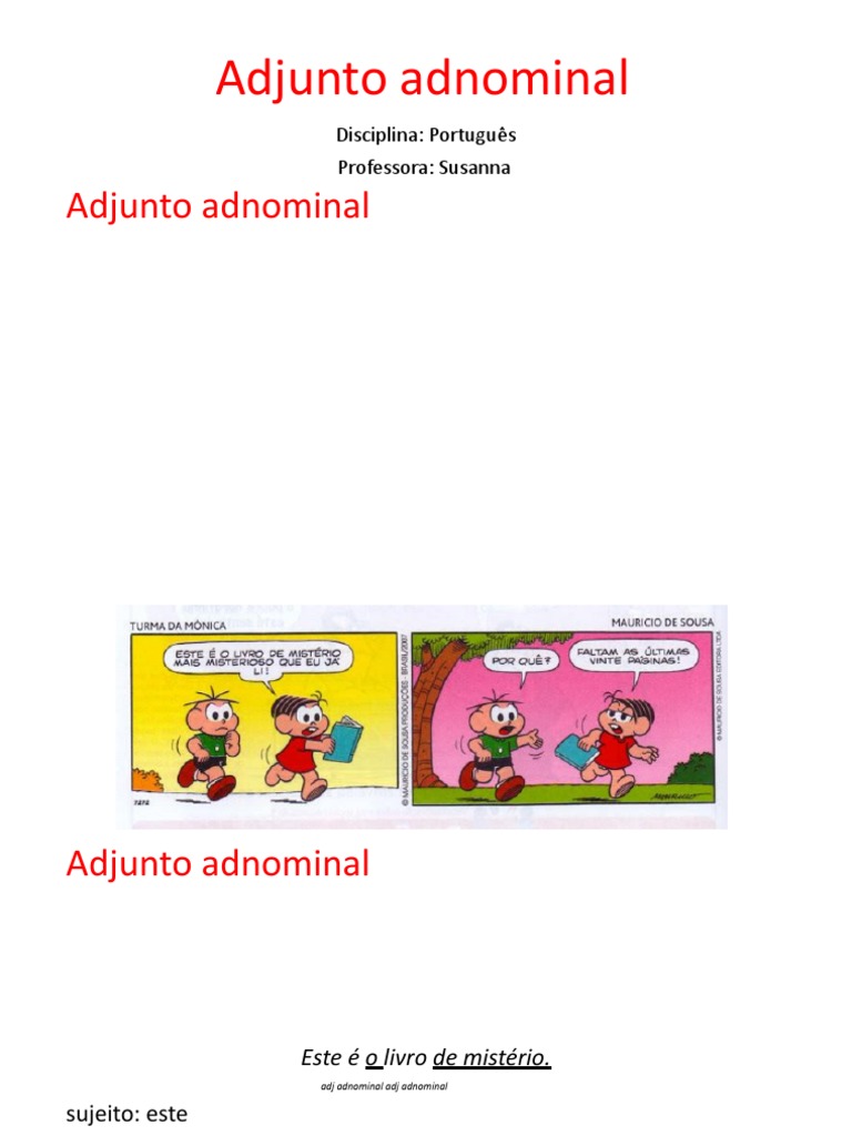 Adjunto Adnominal: Guia Completo de Uso | PDF