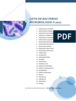 Lista de Bacterias Microbiologia I