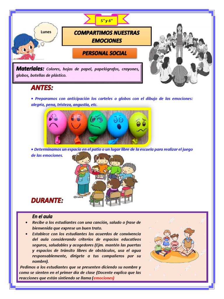 Actividades para Manejar Emociones en Clase | PDF | Ira | Las emociones