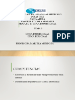 Licenciatura en Urgencias Medicas Y Desastres Asignatura Valores Eticos Y Morales Modulo Ii Etica Profesional Tema 3 Etica Profesional Etica Personal