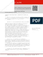 Decreto 75 - Establece Condiciones para El Transporte de Cargas Que Indica de - 07-Jul-1987