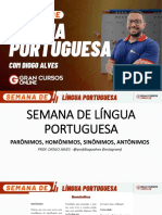 Semana de Língua Portuguesa - AULA 3 - DIOGO ALVES