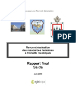 Rapport Final Saida: Revue Et Évaluation Des Ressources Humaines À L'échelle Municipale
