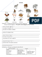 Comparing Animals Worksheet Templates Layouts - 121552