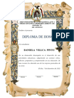 Diploma de Honor: Daniela Villca Pinto