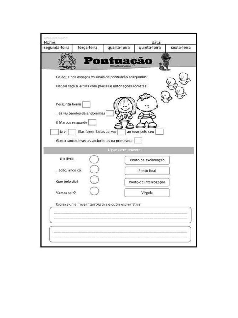 Atividade de Pontuação - 2 Ano | PDF