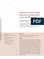 Gietzen W., D. 2007. Mechanisms of Food Intake Repression in Indispensable AA Deficiency