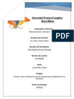 Universidad Cristiana Evangélica Nuevo Milenio: Macroeconomía, Sección 1