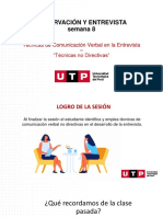 Observación Y Entrevista Semana 8: Técnicas de Comunicación Verbal en La Entrevista - "Técnicas No Directivas"