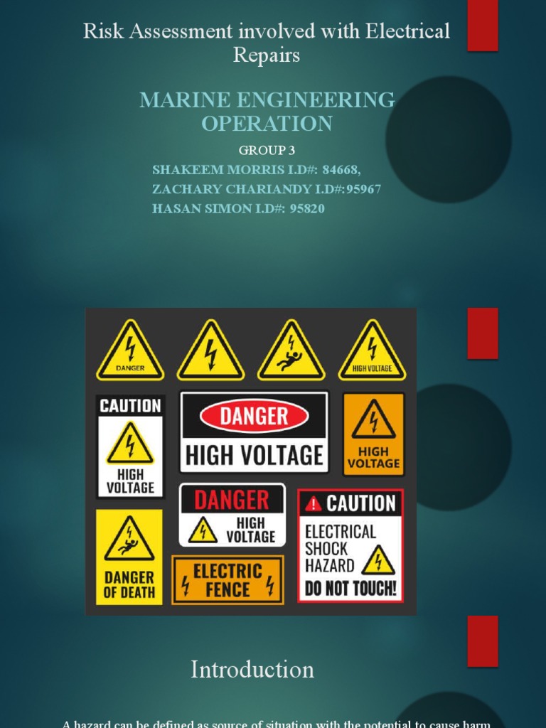 Electrical Repair Risk Assessment Guide | PDF | Risk | Risk Assessment
