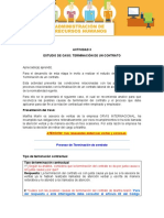 Actividad 3 Estudio de Caso: Terminación de Un Contrato: ATENCION: Sus Respuestas Deben Ser Cortas y Concisas