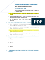 Ii Evaluación Escrita de Desarrollo Personal.: Apellidos Y Nombres: Arestegui Teran Eustaquio