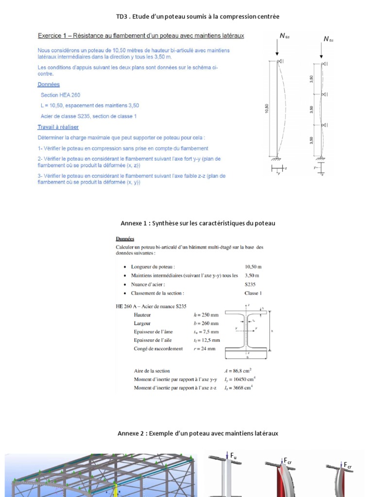 Vérification du flambement des poteaux | PDF | Flambage | Physique ...